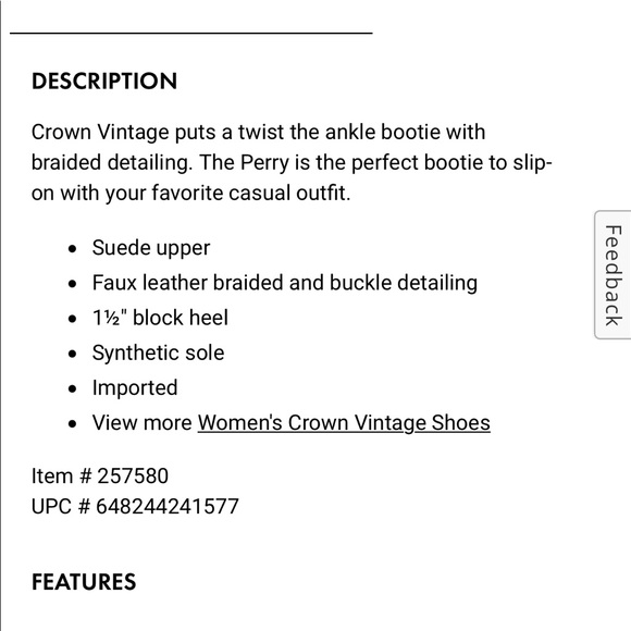 Crown Vintage Perry Taupe Suede Two tone Braided strap moto bohemian bootie 8 - Picture 15 of 16